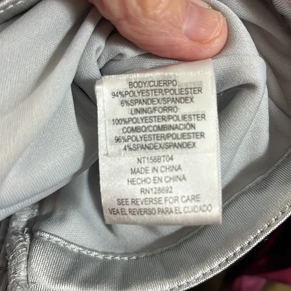 Ladies Madden NYC Tank Top, Size Large,Silver sequins,PARTY DOWN - Picture 4 of 4